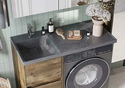 Раковина Aquaton Лондри 105 L графит 1A72833KLH21L