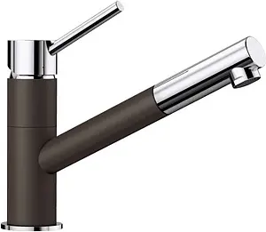 Смеситель для кухни с выдвижным изливом Blanco Kano-S кофе/хром 525043 Смеситель для кухни с выдвижным изливом Blanco Kano-S кофе/хром 525043, 1