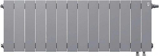 Радиатор биметаллический 14 секции нижнее правое подключение Royal Thermo PianoForte VD 300 Silver Satin RTPSSVDR30014