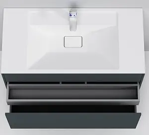 Тумба-умывальник подвесная Am.Pm Inspire 2.0 100 графит M50AFHX1003GM+, 5