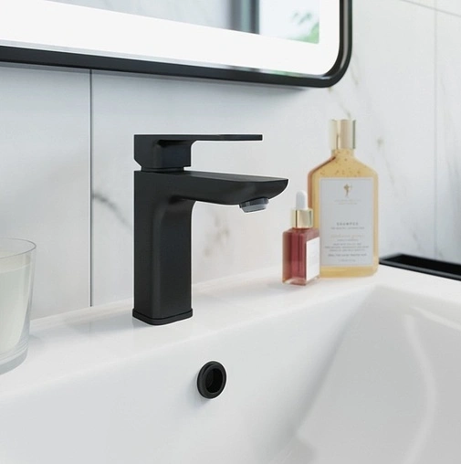 Смеситель для раковины IDDIS Slide чёрный матовый SLIBL00i01