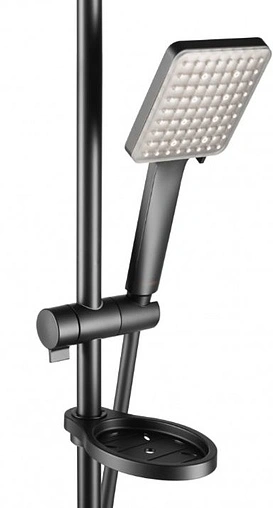 Душевая система с термостатом для ванны Swedbe Hermes чёрный матовый 5117B