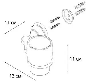 Стакан Fixsen Bogema gold золото/белый с рисунком FX-78506G, 3