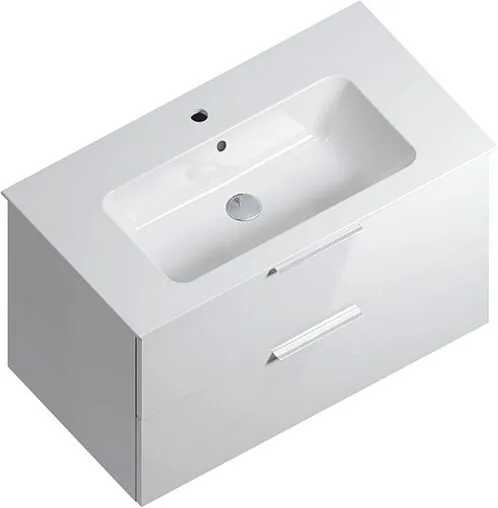 Тумба-умывальник подвесная Kerama Marazzi Piano Forte 85 белый PI.F.85\WHT+PI.wb.85