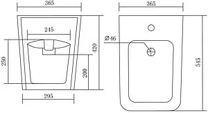 Биде напольное Aquatek Либра белый AQ1266-00, 2