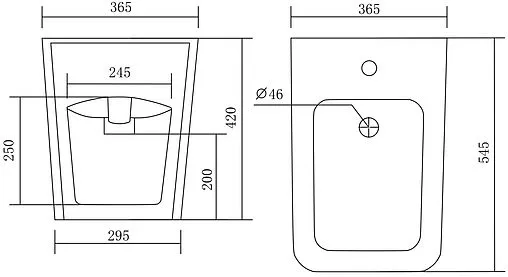 Биде напольное Aquatek Либра белый AQ1266-00