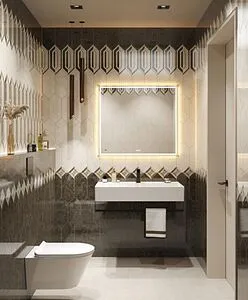 Зеркало с подсветкой Kerama Marazzi Tecno 90 с линзой белый глянцевый TE.mi.90.1, 3