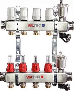 Группа коллекторная с расходомерами 2 отвода 1&quot;в/в x ¾&quot;ек Valtec VTc.586.EMNX.0602, 3