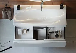 Тумба под умывальник подвесная Clarberg Papyrus Т12м белый PAP0112 Тумба под умывальник подвесная Clarberg Papyrus Т12м белый PAP0112, 4