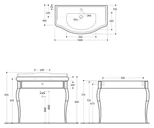 Раковина Kerasan Retro 100 белый 105001*1 Раковина Kerasan Retro 100 белый 105001*1, 3