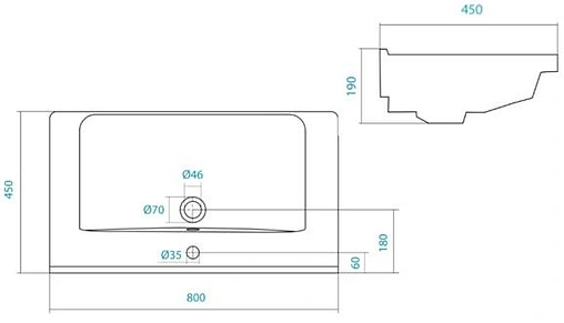 Раковина Santek Миранда 80 белый 1WH302251