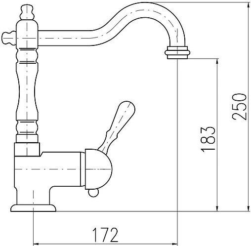 Смеситель для кухни Rav Slezak Labe чёрный матовый/белый L508.5/8CMAT