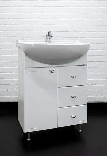 Тумба под умывальник напольный Айсберг Классик 60 белый DA1023T