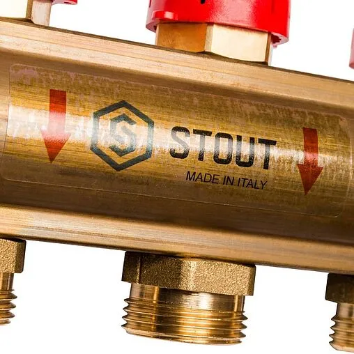 Группа коллекторная с расходомерами 12 отводов 1&quot;в/в x ¾&quot;ек Stout SMB 0473 000012