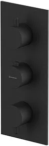 Термостат для 3 потребителей WHITECROSS Y black чёрный матовый Y1238BL, 1
