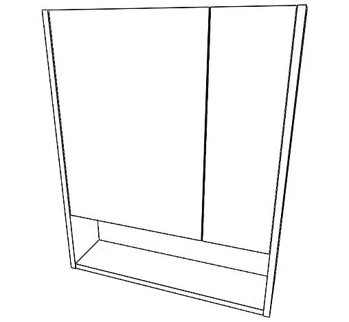 Шкаф-зеркало Айсберг Ева 60 белый DA5921HZ