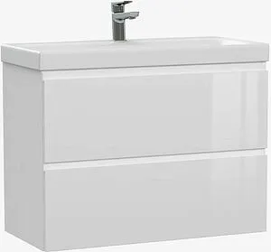 Тумба-умывальник подвесная Cersanit Moduo Slim 80 белый 64126+S-UM-MOD80SL/1, 1