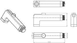 Гигиенический душ с держателем Lemark хром LM8091C, 2