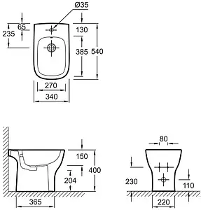 Биде напольное Jacob Delafon Struktura белый EBC0002-00 Биде напольное Jacob Delafon Struktura белый EBC0002-00, 2