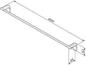 Полотенцедержатель Am.Pm X-Joy хром A84346400 Полотенцедержатель Am.Pm X-Joy хром A84346400, 2