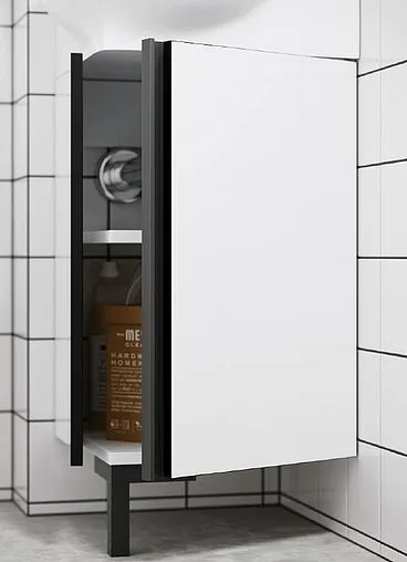 Тумба-умывальник напольная Aqwella Porto 45 белый/чёрный POR0104WB+4640021061435