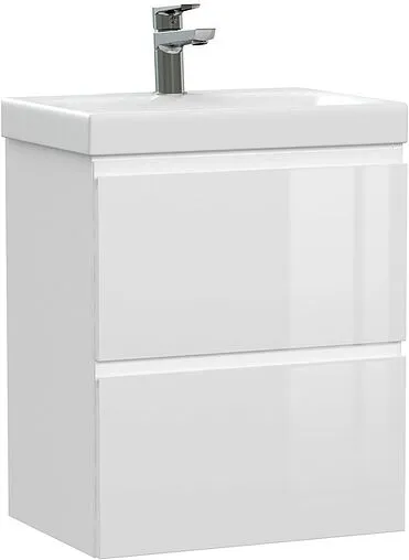 Тумба-умывальник подвесная Cersanit Moduo Slim 50 белый 64124+S-UM-MOD50SL/1