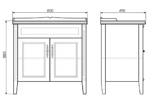 Тумба-умывальник напольная Comforty Палермо 80 белый 00004139245CF