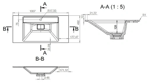 Раковина Am.Pm Inspire 2.0 100 белый M50AWPX1001WG