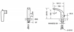 Смеситель для раковины Bravat Nizza хром F1353387CP-RUS Смеситель для раковины Bravat Nizza хром F1353387CP-RUS, 2