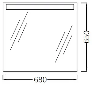Зеркало с подсветкой Jacob Delafon Presquile 68 EB1108-NF, 2