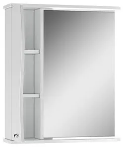 Шкаф-зеркало Айсберг Волна 60 L белый DA1046HZ, 3
