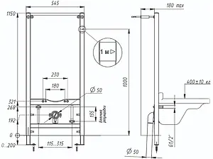 Инсталляция для биде Ани Пласт WC1210 Инсталляция для биде Ани Пласт WC1210, 2