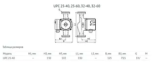 Насос циркуляционный Unipump UPС 25-40 130 95772, 4