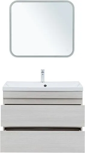 Тумба-умывальник подвесная Aquanet Нота New 90 дуб холден 00334205+00204119