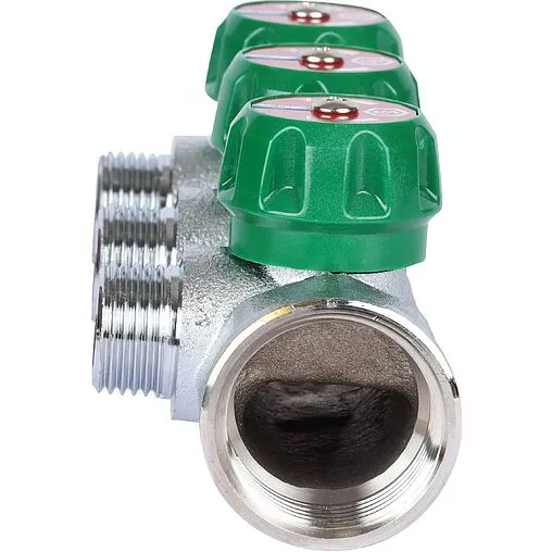 Коллектор регулирующий проходной 3 отвода 1&quot;в/н x ½&quot;н Stout SMB-6849-011203