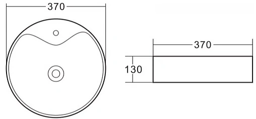 Раковина BelBagno 37 белый BB1400