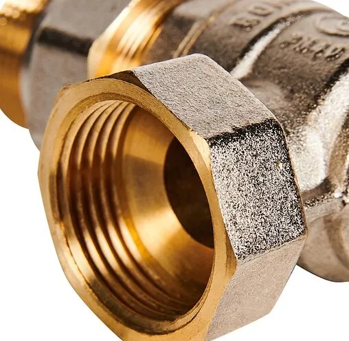 Кран шаровый с американкой угловой 1&quot;в x 1&quot;н Rommer ГОСТ Р 59553-2021 RBV-0006-2610225