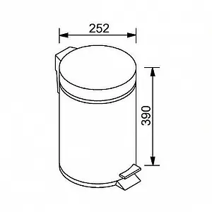 Ведро для мусора Aquanet хром 8074, 2
