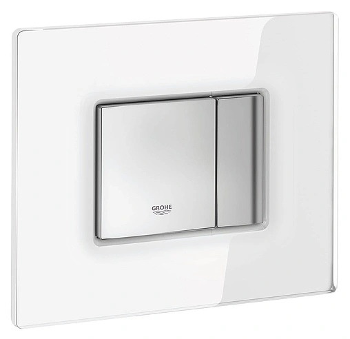 Клавиша смыва для унитаза Grohe Skate Cosmopolitan Glass 38845LS0 кнопки/хром глянцевый, панель/стекло белый