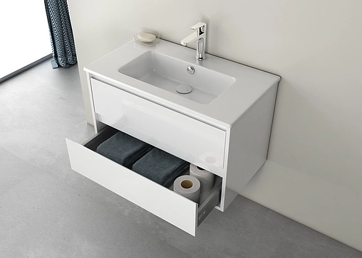 Тумба-умывальник подвесная ISVEA Pro 90 белый 21MGS001190I+10SL50091SV