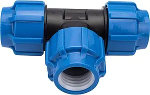 Тройник компрессионный соединительный 40мм x 40мм x 40мм ТПК-Аква 50050040, 1