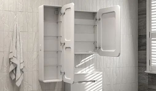 Шкаф-зеркало Jorno Modul 60 R белый Mol.03.60/P/W/JR