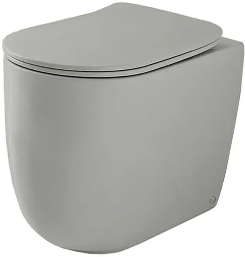 Унитаз приставной безободковый Kerasan Nolita Tornado Grigio matt 531959
