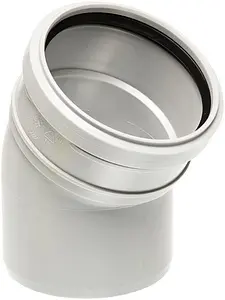 Отвод внутренний бесшумный D=110мм Угол 30° Uponor Decibel 1000208 Отвод внутренний бесшумный D=110мм Угол 30° Uponor Decibel 1000208, 1