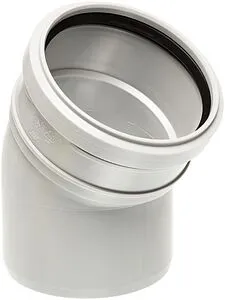 Отвод внутренний бесшумный D=50мм Угол 30° Uponor Decibel 1000200 Отвод внутренний бесшумный D=50мм Угол 30° Uponor Decibel 1000200, 1