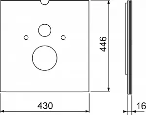 Нижняя панель для установки унитаза с крышкой-биде TECElux 9650107 Нижняя панель для установки унитаза с крышкой-биде TECElux 9650107, 2
