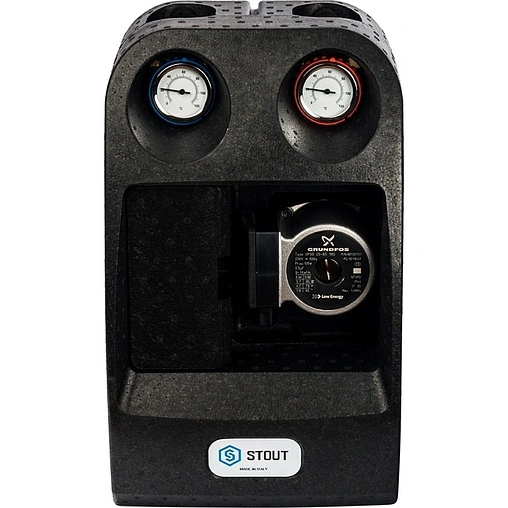 Насосный модуль с термостатическим смесительным клапаном 1½"н х 1"в Stout SDG-0002-002502 с насосом Grundfos UPSO 25-65 180