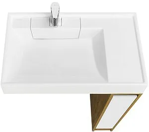 Тумба-умывальник напольная над стиральной машиной Aquaton Лондри 80 дуб рустикальный/белый 1A2671K2LHDR0+ Тумба-умывальник напольная над стиральной машиной Aquaton Лондри 80 дуб рустикальный/белый 1A2671K2LHDR0+, 3