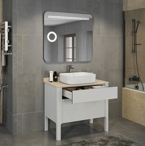 Тумба-умывальник напольная Comforty Лондон 90-2 белый/бежевый 00004138841CF