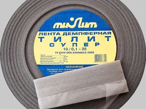 Лента демпферная 100x10мм x 25м ТИЛИТ Супер THZ.LD.100.01.25